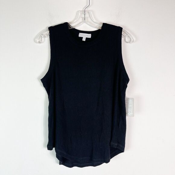 PJ Salvage NWT Women's Loungewear Textured Basics Tank Black Size L - Picture 2 of 6